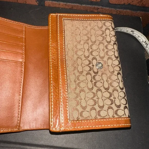 Coach Brown Signature Soho Compact Bifold Wallet - Picture 7 of 13
